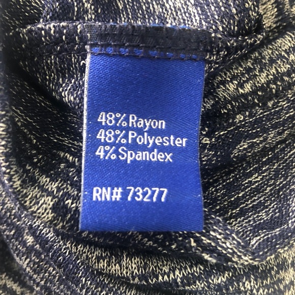 Apt. 9 Blue Heather Cold Shoulder Ruffled Lightweight Sweater NWT Extra Large - Picture 4 of 8